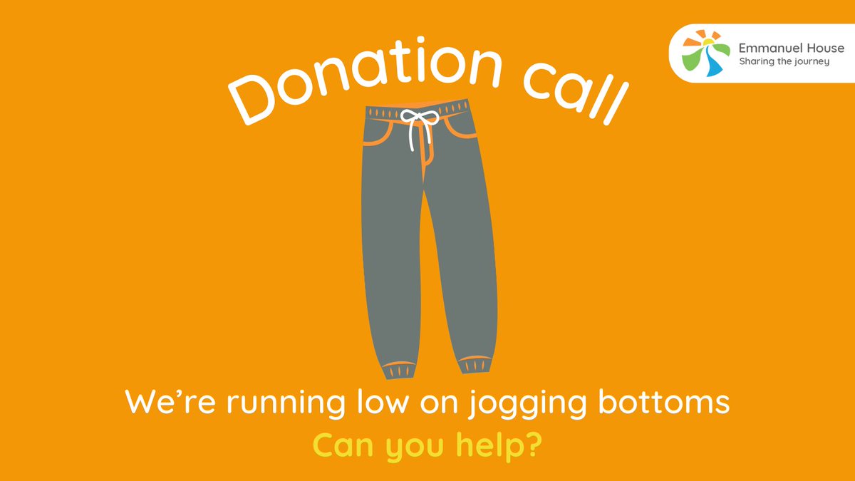 We're running low on jogging bottoms and boxers, could you help us by making a donation? 🌟 You can drop your donation off to the Support Centre in Hockley Mon-Fri, 9:30-4:30 📱 Or you can purchase items via our Amazon Wishlist: amazon.co.uk/hz/wishlist/ls… Thank you #Nottingham!