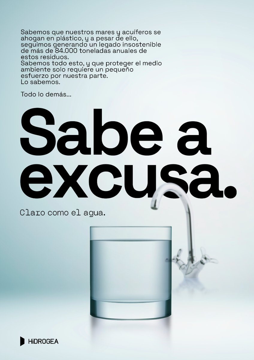 Sabemos que nuestros mares🐬 y acuíferos se ahogan en plástico , y a pesar de ello, seguimos generando un legado insostenible de más de 84.000 toneladas anuales de estos residuos.  Lo sabemos. Todo lo demás…Sabe a excusa #SabeaExcusa