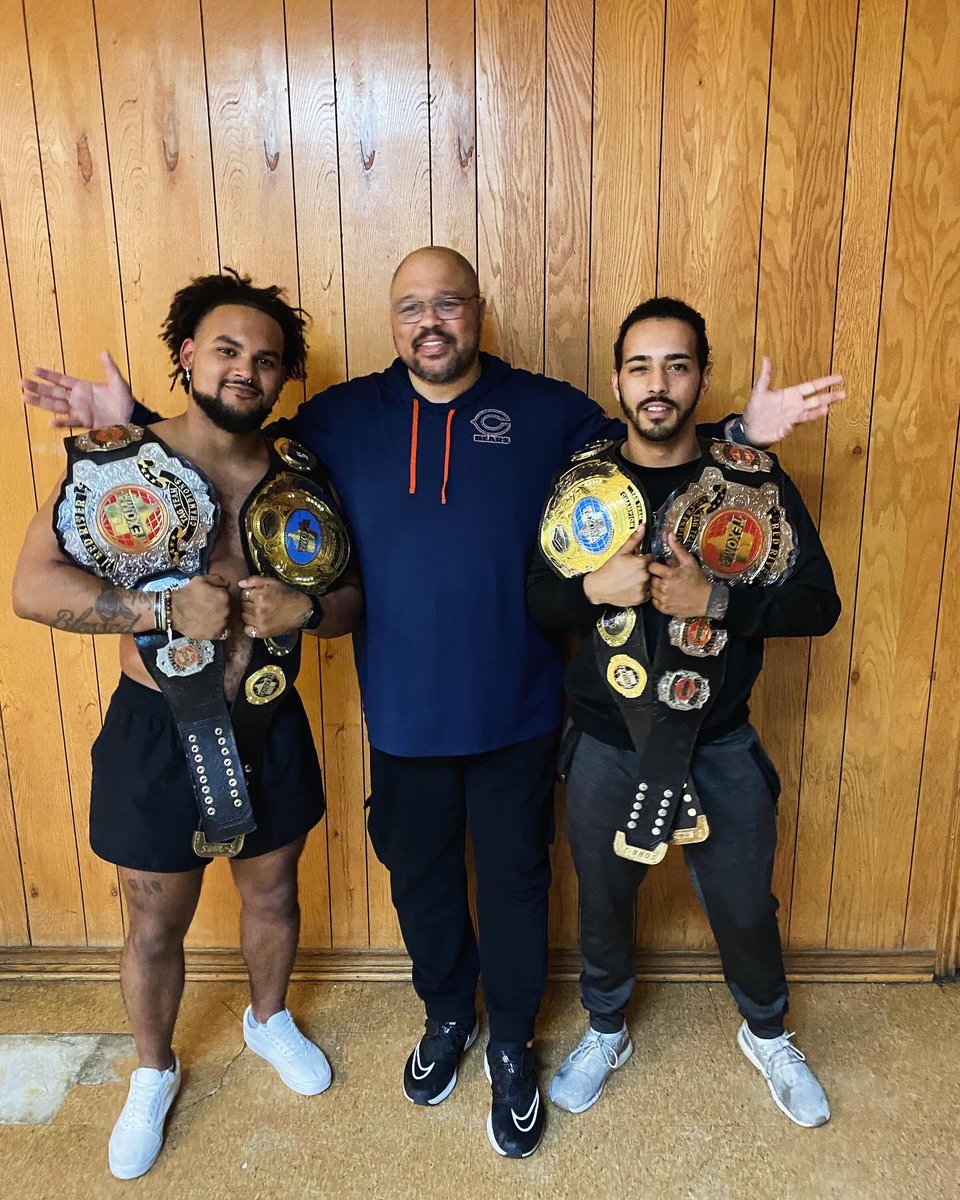 We’ve earned every moment! AND THE NEWWWWWW Texoma Pro Wrestling Tag Team Champions…👑👑
#KOA4L
@TexomaPro 
@CaineCarter_
