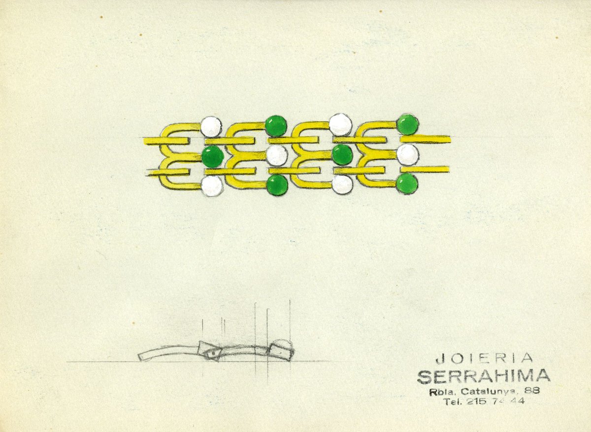 Dels nostres #arxiusdedisseny:

📜Dibuix d'un projecte de braçalet (1982) dissenyat pel joier i orfebre Alfons Serrahima.

➡️Procedent del #FonsAlfonsSerrahima🖱️👉dissenyhub.barcelona/ca/centredoc-a…

#archivosdediseño #designarchives #joieria

Segueix el fil per veure el producte acabat!🧐👇