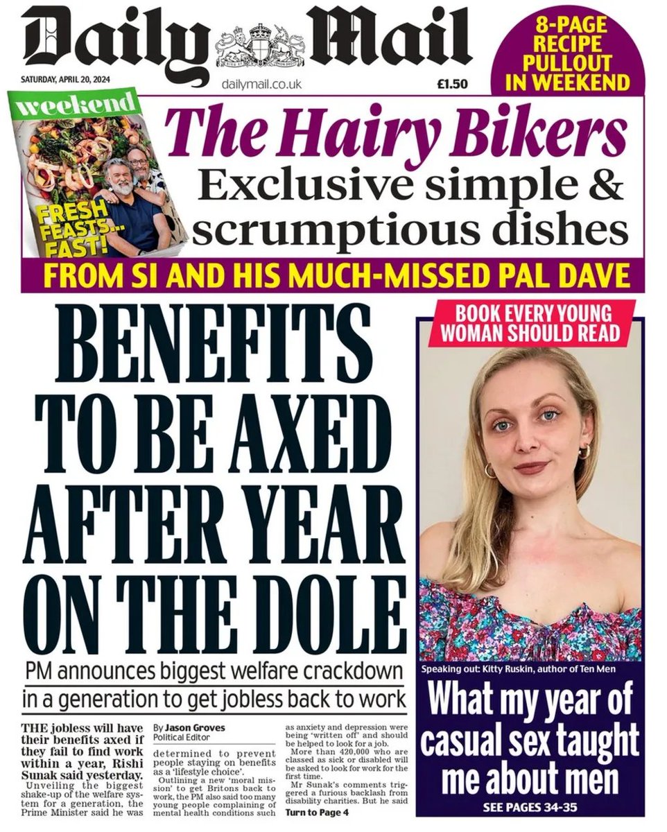 #ToryCruelty at it again 😡 Cutting benefits after a year will hurt disabled & vulnerable the most. @DailyMail using poisonous rhetoric like 'on the dole' shows their bias. @RishiSunak should lift people up, not grind them into the dirt. #PowerToThePeople 👊 👑 🗑
