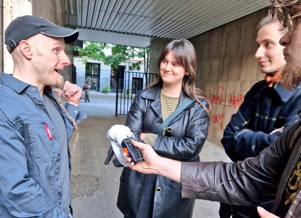 Our own @DrSteve_Jones being interviewed at Kurja Polt Genre Film Festival #horrorNU