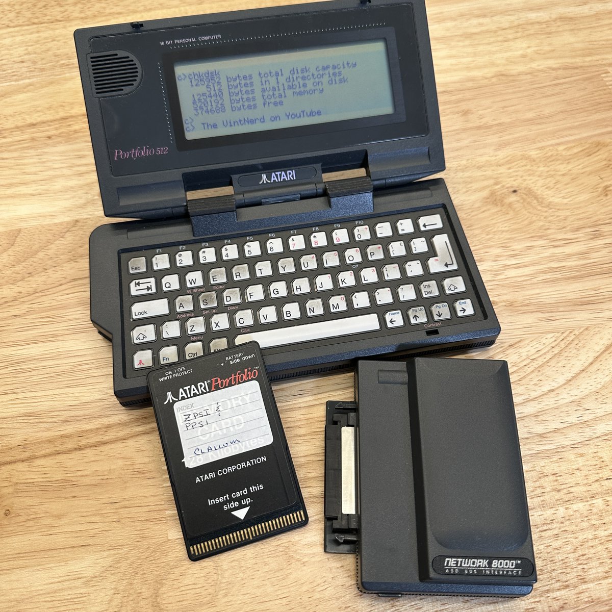 thevintnerd's tweet photo. It Does Exist! ๐คฏ A factory-made Atari Portfolio with 512K: HPC-004-512
#Atari #AtariPortfolio #Atari16Bit #HPC004 #HPC004512 #VintageComputing #RetroComputers #RetroGaming #WallOfRetro #NerdsOfVintage #HappyNerding #TheVintNerd https://t.co/29CR4p5E4J