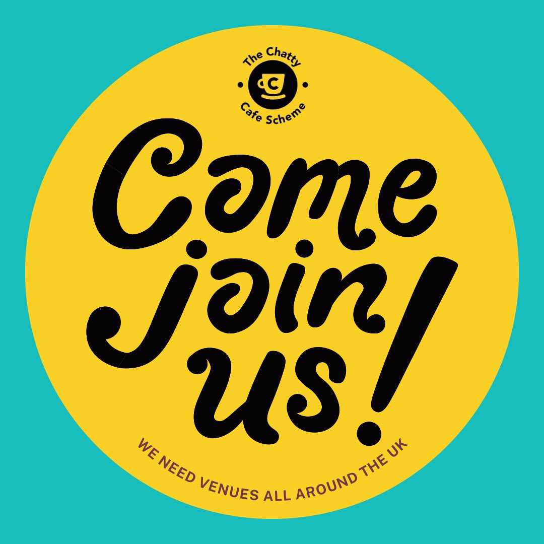 Do you know have a cafe, pub, community centre or library (anywhere that is safe to do so!) that could host a Chatter and Natter table? We are looking to expand our network and create more spaces for people to connect. thechattycafescheme.co.uk/about-us/ #ChattyCafe #CommunityBuilding