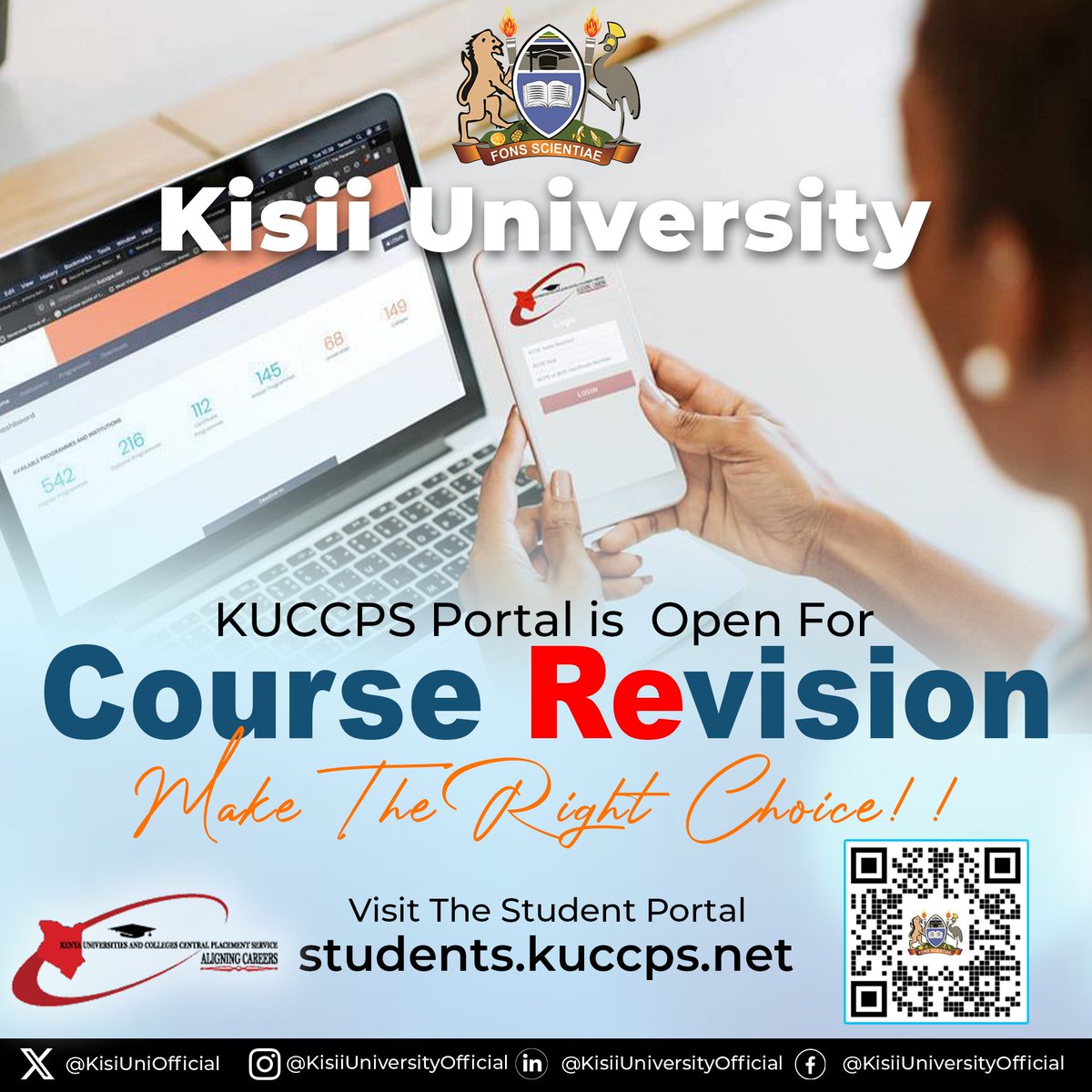 Choose Kisii University and choose excellence alongside celebrated professionals. Welcome to Kisii. #KisiiUniversity #FountainofExcellence @HELBpage @EduMinKenya @UFKenya @KUCCPS_Official