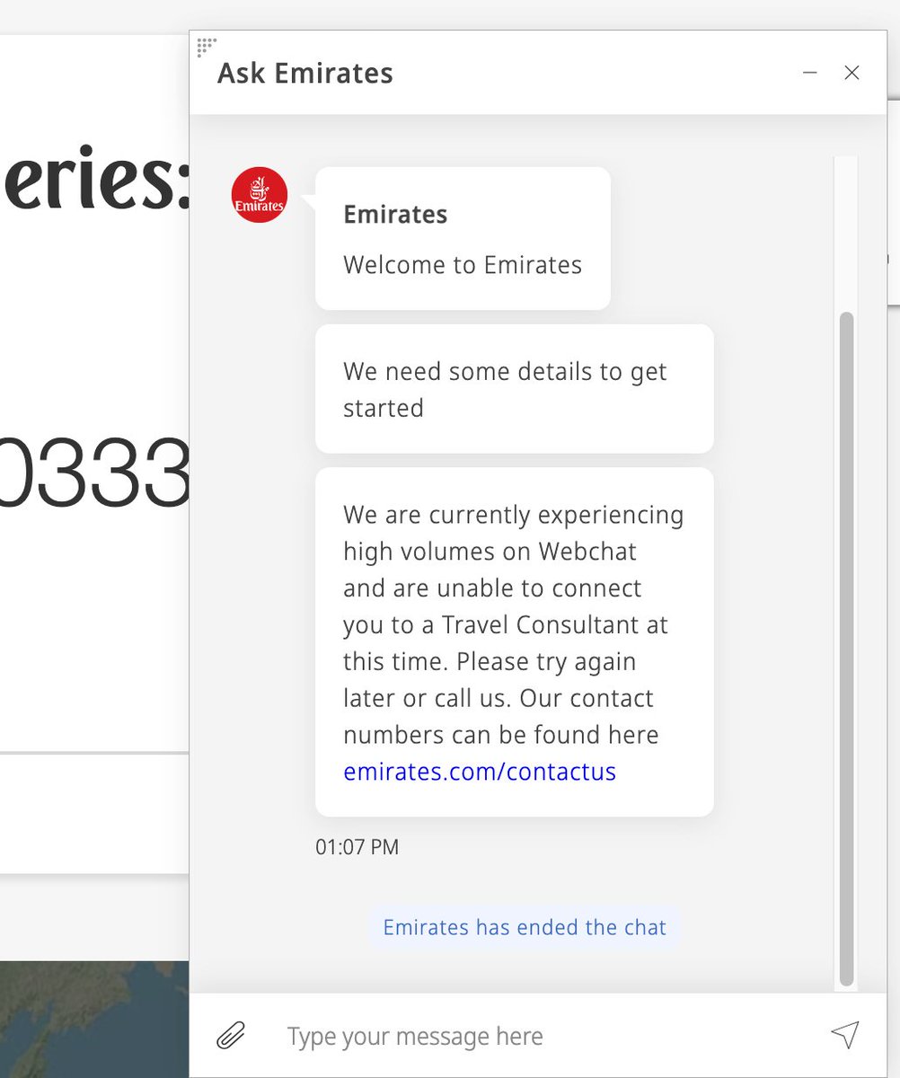 nanonesmiles's tweet photo. @EmiratesSupport not able to reach your 24x7 india support number +919167003333 and your live chat is also not working. What do I do? @emirates https://t.co/tjEe34zkbK