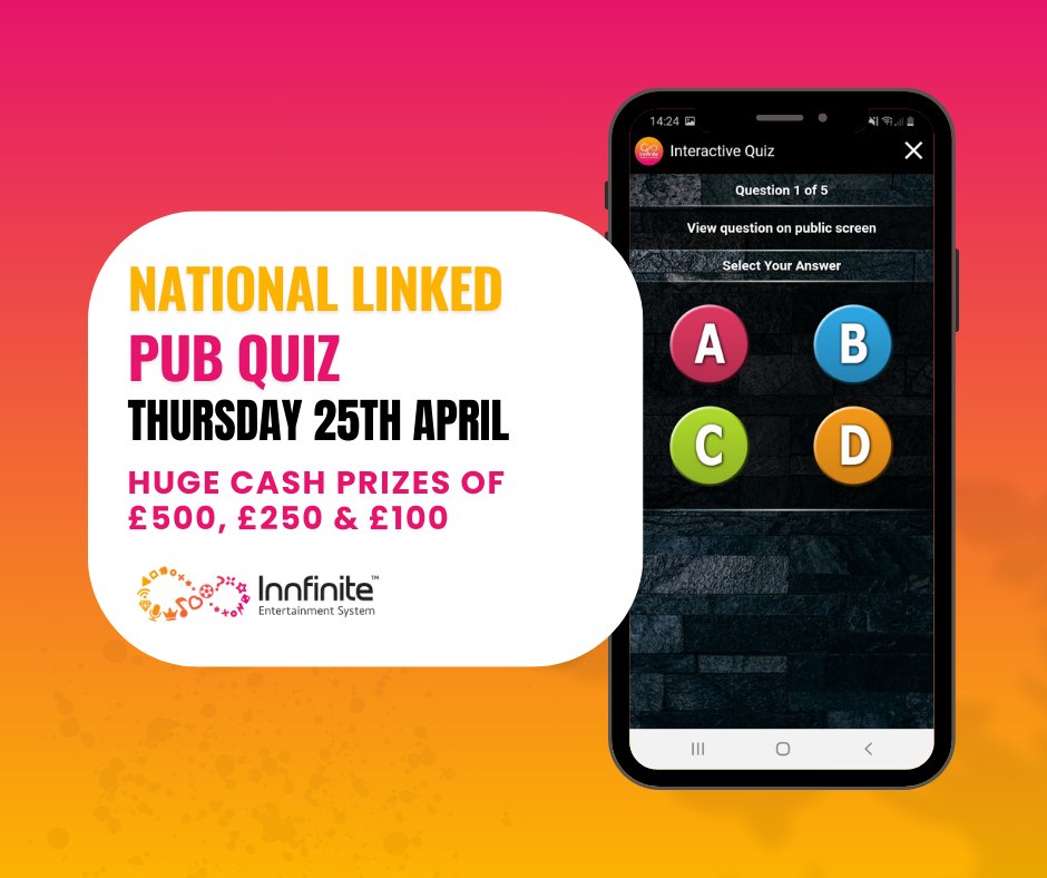 Less than one week to go! The National Linked Pub Quiz is almost here! Sign up for your chance to win a £100 for being the venue with the most players in April! Sign up now: innstay.co.uk/nationallinked… #innfinite #nationallinkedquiz #nlpq #pubs #ukpubquiz #nationalquiz #pubquiz