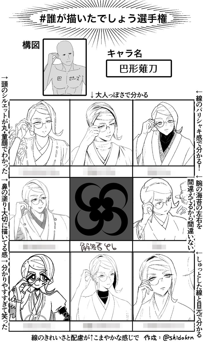 ※直しました※
回答欄を伏せた状態で、なぜその解答になったのかをそれぞれ書き込みました。
伏せた部分は正解が発表されてからモザイク取ります

間違ってない!と思います 