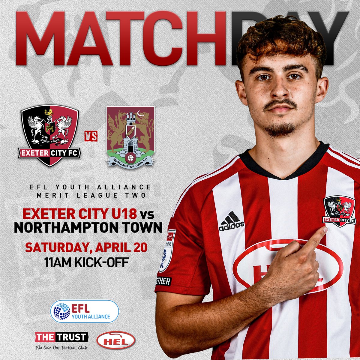 IT'S U18 MATCHDAY 🙌 Today we host @NTFC_Academy U18s in an 11am kick-off at the Cliff Hill Training Ground! #ECFC #SemperFidelis