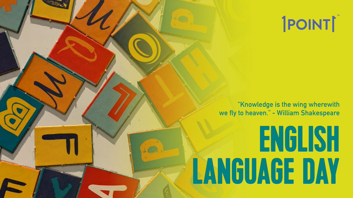 #EnglishLanguageDay

English, spoken by one in four worldwide, is key for global communication. On English Language Day, let's celebrate its role in fostering connections across diverse cultures.

#CelebrateDiversity #LanguageMatters #Communication #1Point1