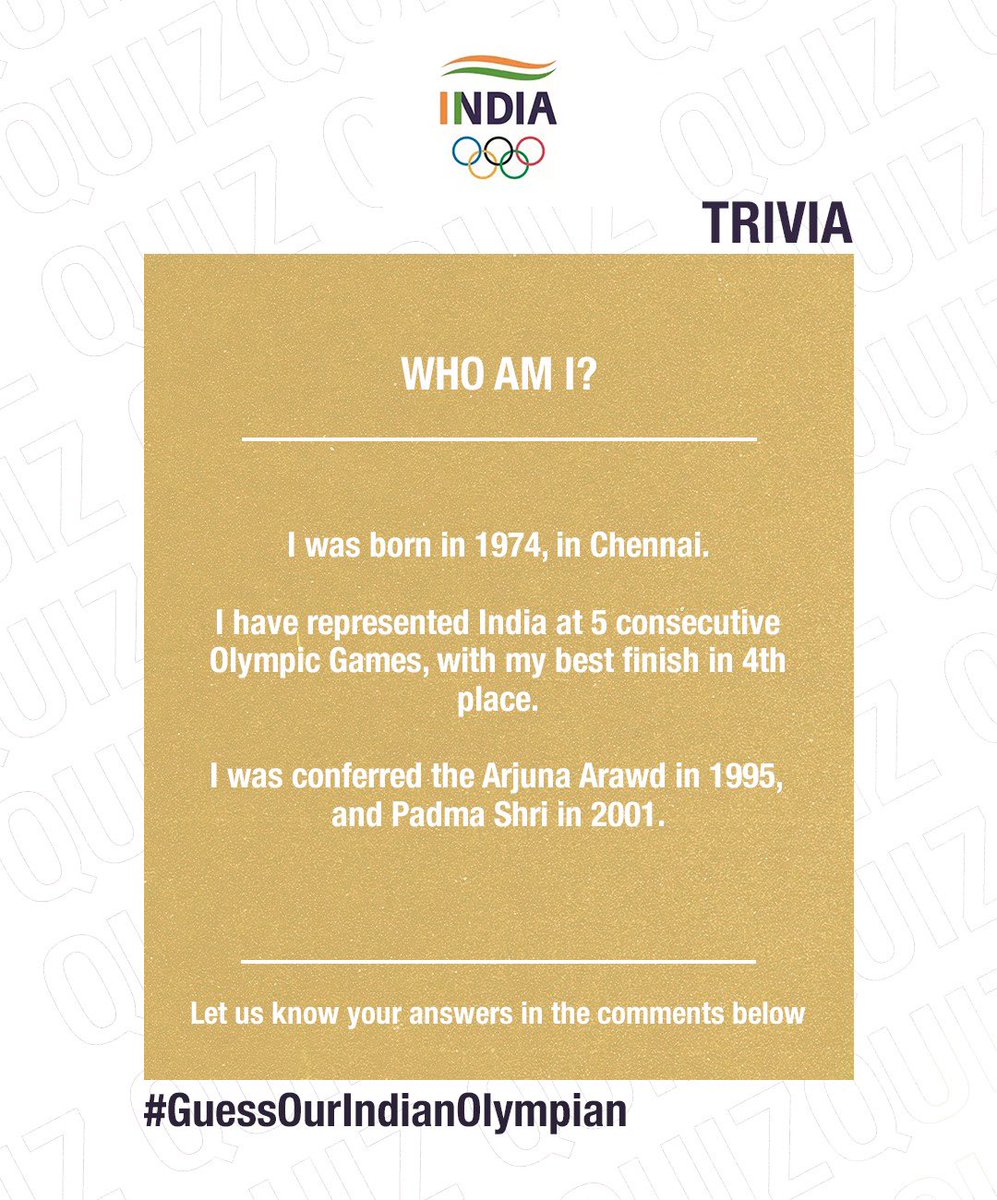 Who am I? Can you guess our Indian Olympian? Let us know your answers in the comments below! Hint - 🎾 #GuessOurIndianOlympian | #WeAreTeamIndia