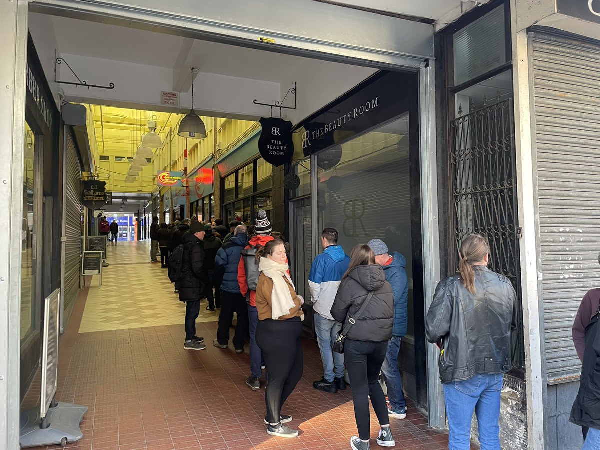 A busy day as it’s National Record Store Day. Queues already forming at two independent record stores in #Hanley promoting vinyl. #StokeonTrent