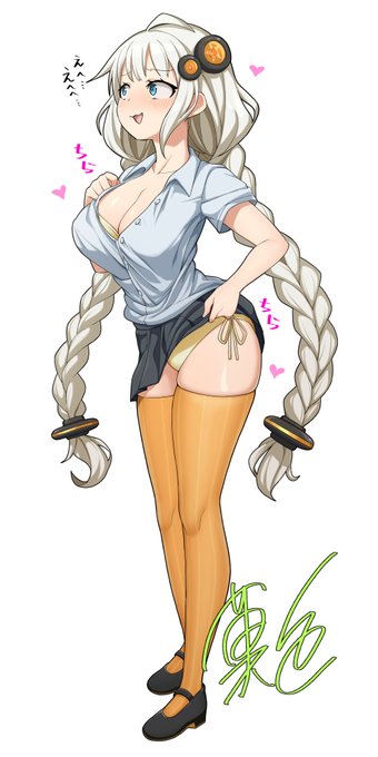 #軽い気持ちで描いたら思った以上に反響があった絵 
誘惑することに慣れていないJKあかりさん 