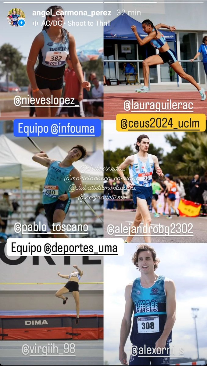 Nuestros estudiantes y atletas presentes en los campeonatos de España Universitario de atletismo <a href="/deportegob/">CSD</a> <a href="/deportesUMA/">deportes UMA</a> <a href="/InfoUMA/">Universidad de Málaga</a> instagram.com/stories/angel_…