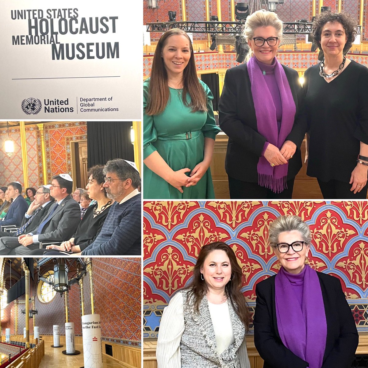 ‘They Were Our Neighbours’ … a new exhibition was opened at Rumbach Sebestyen Synagogue by Washington @HolocaustMuseum and @unitednationsvienna for Pesachfest @Mazsihisz as part of Holocaust’80 memorial year. W/ @GMJuditPolgar #aleishafishman #vadlovojudit #Diplomacy