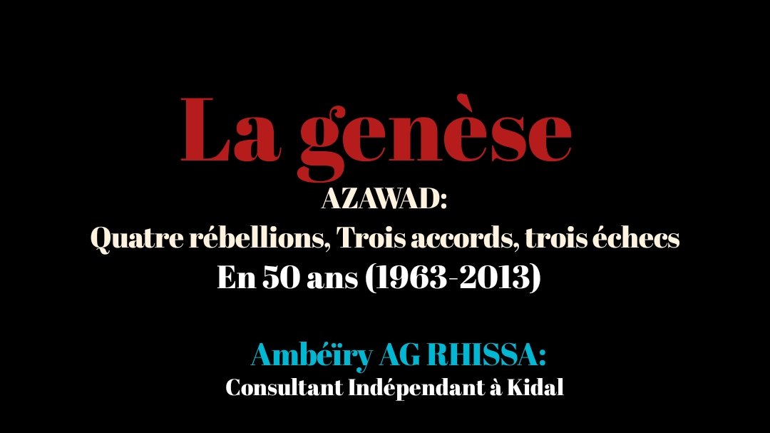 AZAWAD: Quatre rébellions, Trois accords, trois échecs

[ 1/6 ]

En 50 ans (1963-2013) le Mali a connu quatre rébellions dans sa partie appelée autrefois « Boucle du Niger » et aujourd’hui AZAWAD. Chacune de ces rébellions a été, de la part de l’armée malienne, objet d’une
