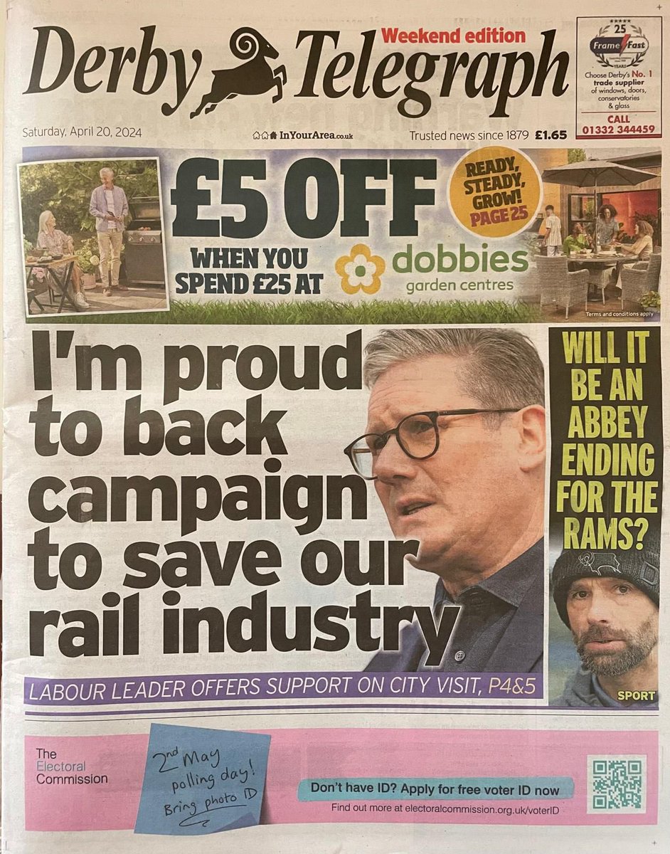 Great to see @Keir_Starmer backing the campaign to save the @Alstom site in Derby which many people in #SouthDerbyshire’s livelihoods depends on.

derbytelegraph.co.uk/news/derby-new…