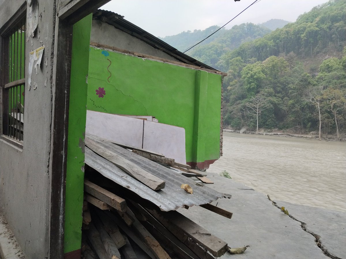 Impact of Teesta river erosion. Kalimpong, West Bengal