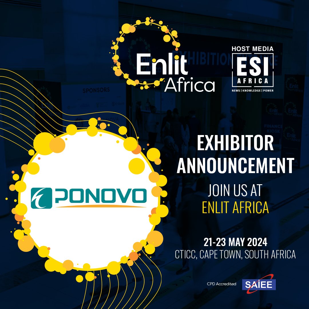 Enlit Africa is proud to present PONOVO POWER CO., LTD as an Exhibitor at Enlit Africa 2024! ⚡Join us at Enlit Africa, get your 𝙁𝙍𝙀𝙀 visitor pass: eu1.hubs.ly/H08yhqr0 ⚡Download the Programme here: eu1.hubs.ly/H08yhg90