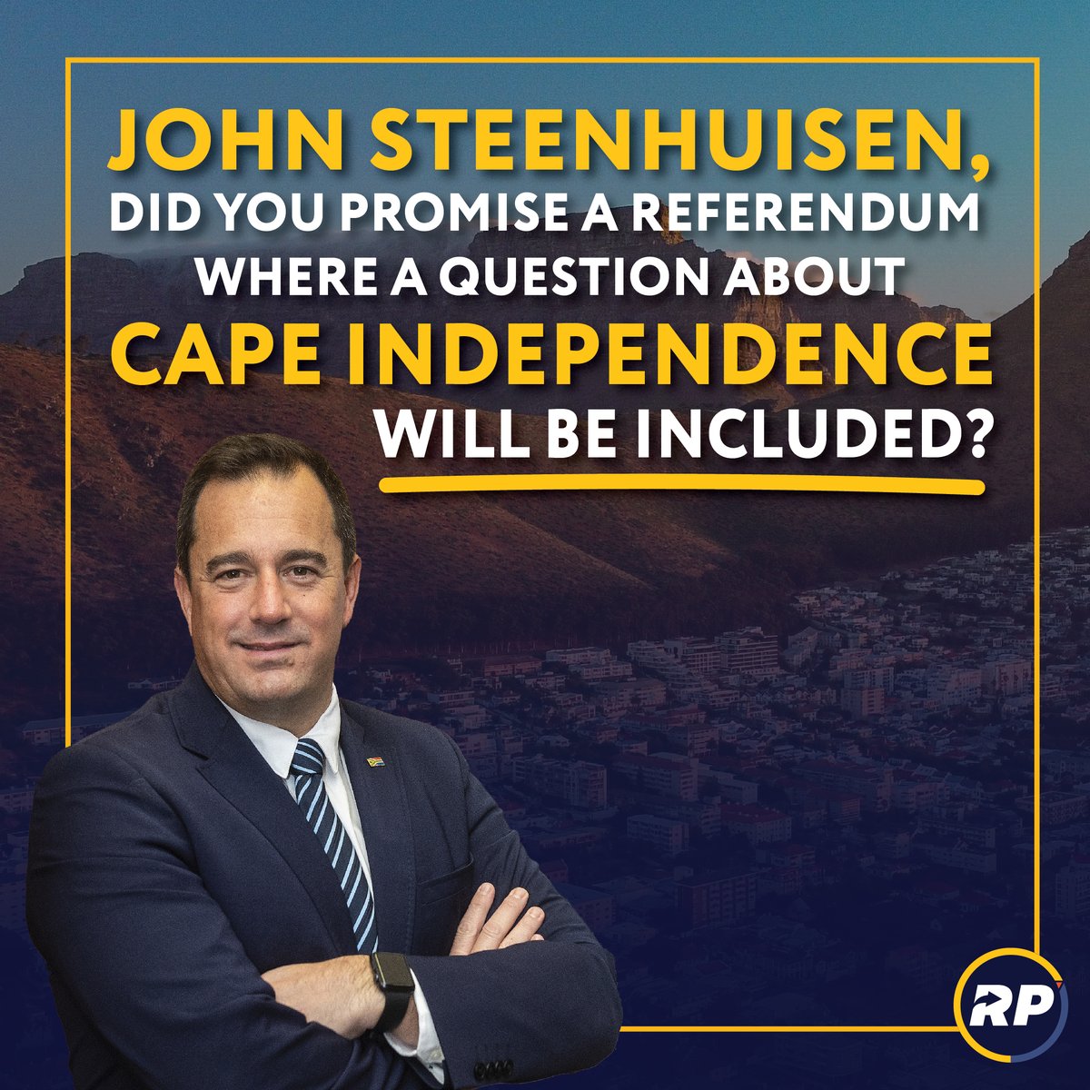 RP calls on John Steenhuisen to submit himself for a polygraph. 

#capeindependence