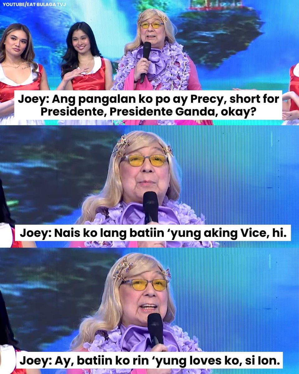 pauloMDtweets's tweet image. Joey de Leon is giving Barbi for President era. 

#ItsShowtimeNa #TNTKidsAngHulingTapatan