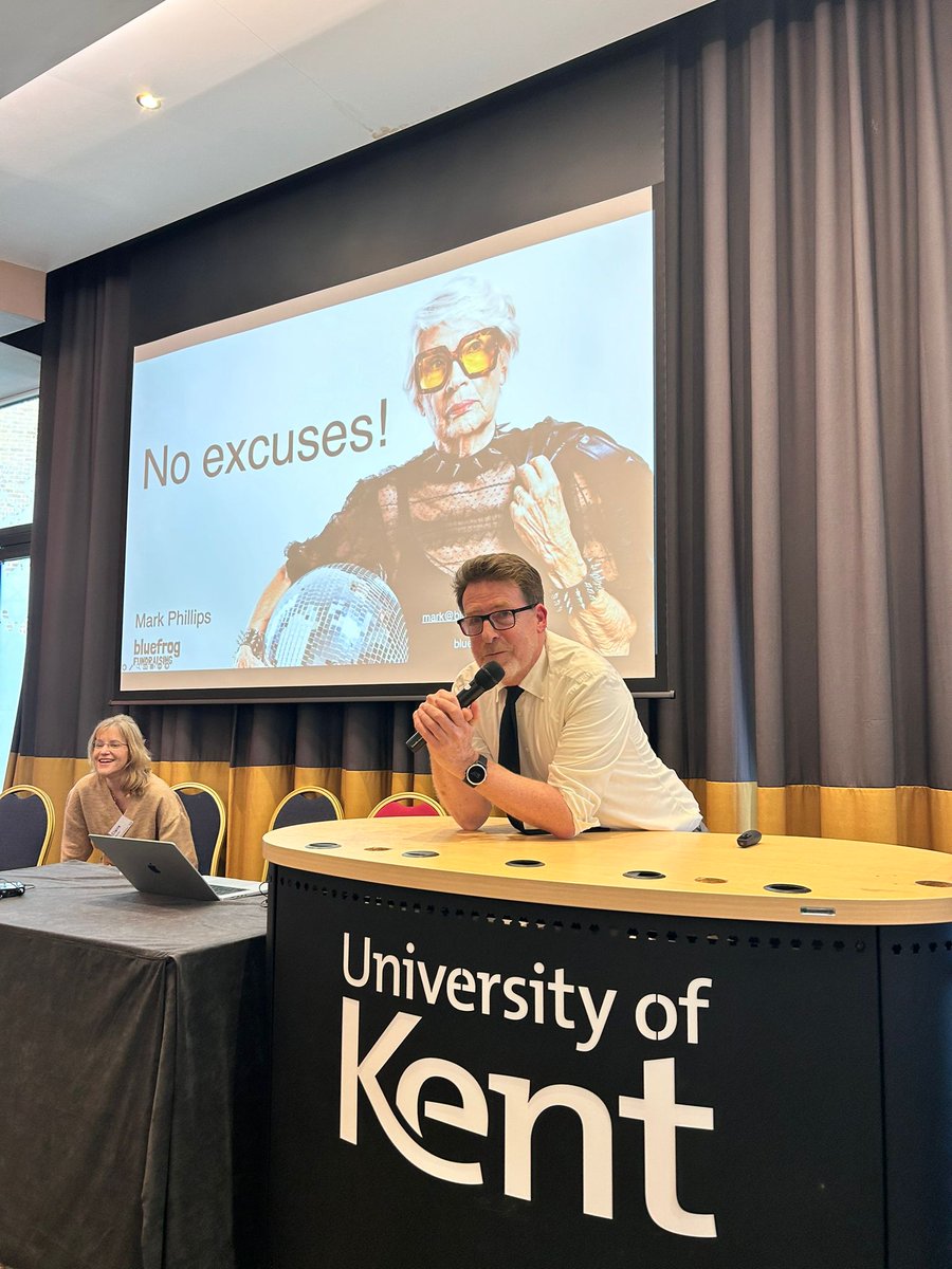 Fantastic session from @Markyphillips that got us all energised at yesterday's @UniKent Understanding Philanthropy Conference. Our fundraising audience is not the under 55s! Couldn't agree more.