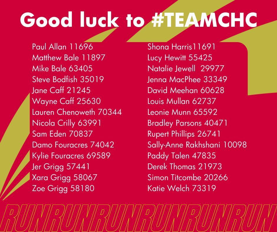 We are sending these inspiring people the biggest of good luck wishes for the @LondonMarathon You've done completed your preparations and you've trained...so very hard! and tomorrow is the day when it all comes together. Thank you for funding adult hospice care in Cornwall.