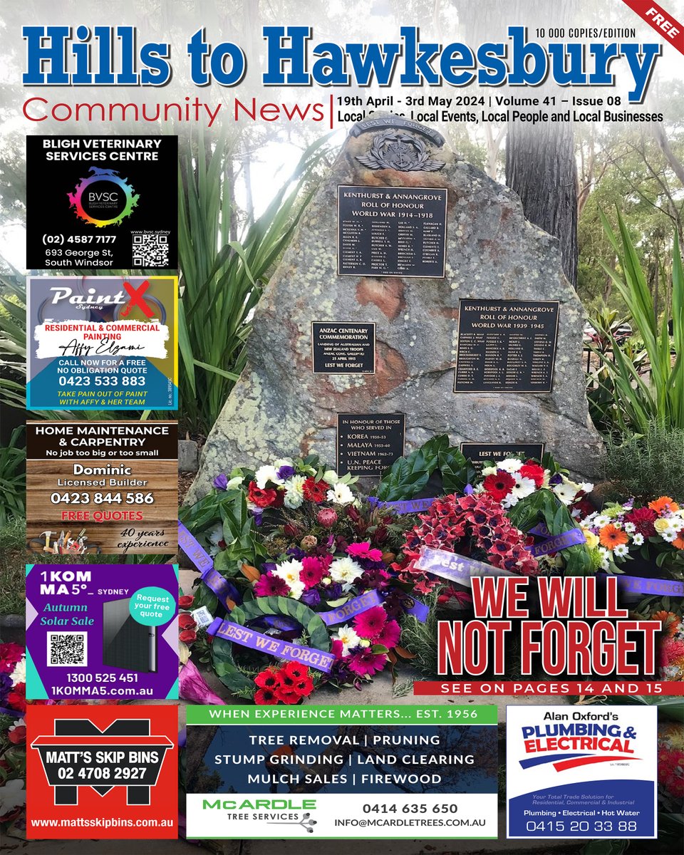 The Hills to Hawkesbury Community News latest edition is now available.

🔎 Find it today at a shopping centre near you. hillstohawkesbury.com.au/distribution/

#communitynews #magazine #freemagazine #hillsdistrict #localnews #onlinenews #onlinenewspaper #OnlineNewsPortal