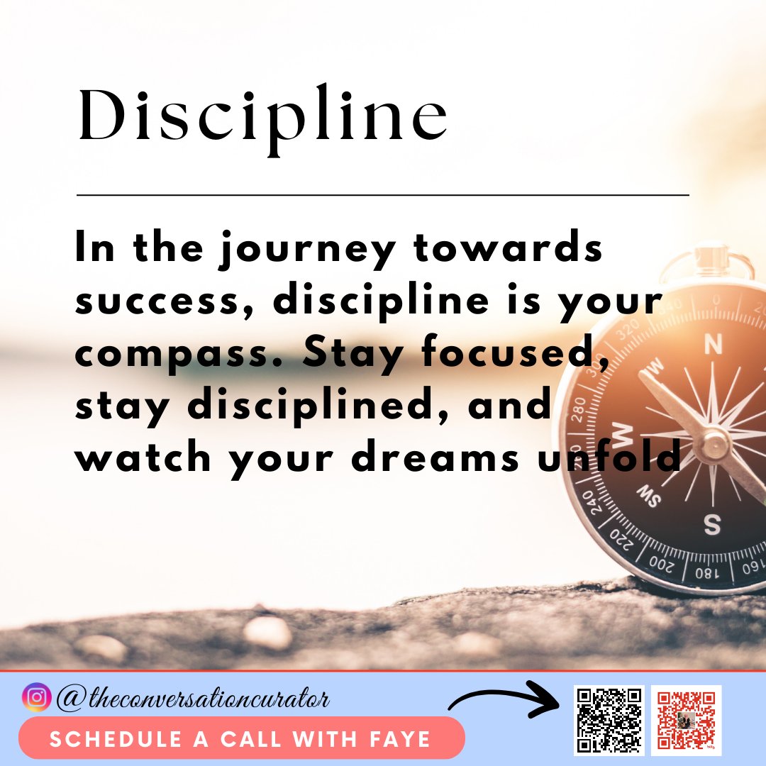 Embark on the path to success with discipline as your guide. Stay focused, fuelled by dedication and watch your dreams come true. #SuccessAhead #StayDisciplined #DreamsUnfold #FocusIsKey #JourneyToSuccess