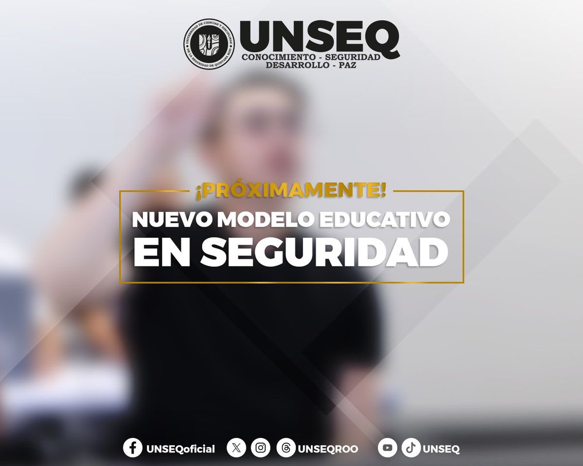 Llega a #QuintanaRoo ¡UNSEQ! Una universidad de valores, lealtad y disciplina. 

Estaremos anunciando las fechas, horarios y nuestra sede. ¡Espéralo! 📚

#universidad #QuintanaRoo