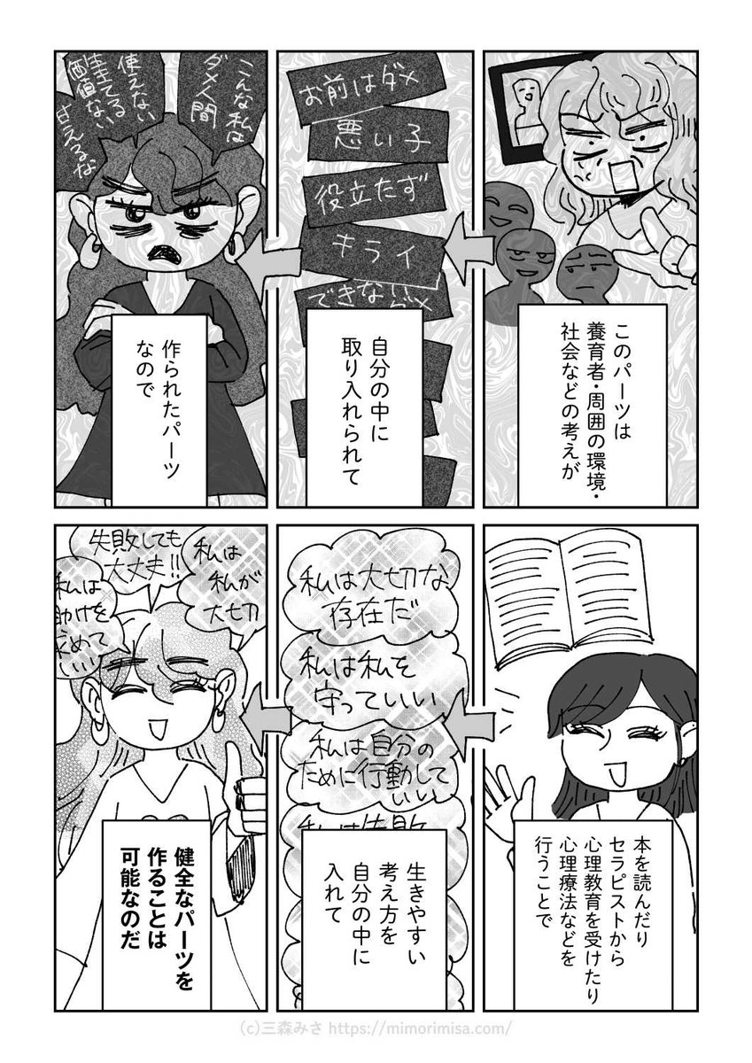 トラウマ治療漫画、新作です。内なる批判者との対話。
https://t.co/0u1iXBlOSu 