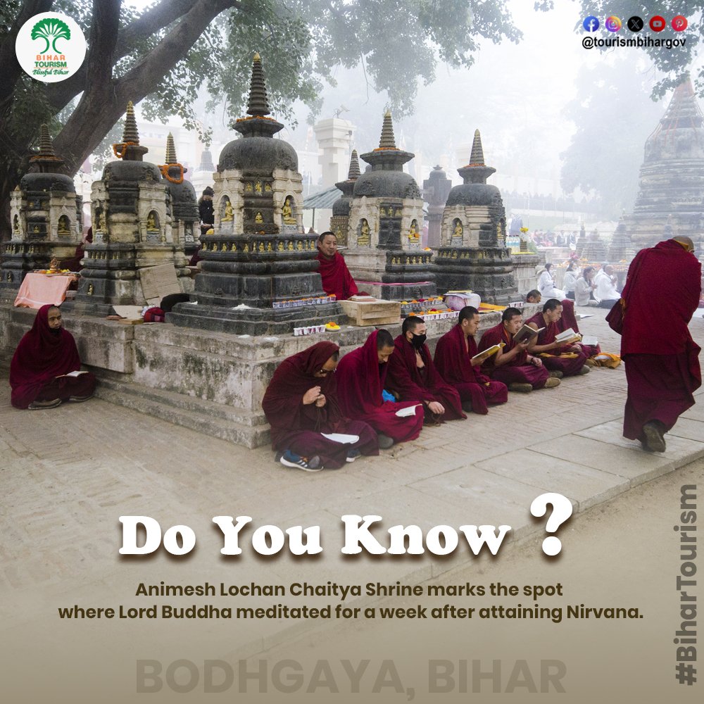 Do you know?
Animesh Lochan Chaitya Shrine has been a witness to the Buddha’s profound meditation. Here Buddha meditated for a week after attaining nirvana.
.
.
.
#bihartourism #heritagesite #BlissfulBihar #dekhoapnadesh #HeritageSitesofBihar #Bihar #explorebihar #incredibleindia