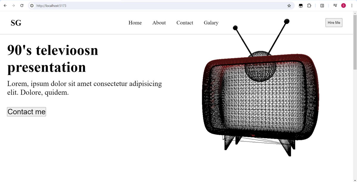 Can anybody help me to get a decent UI for this. 
This television is a 3D model with animation.
And this landing page is long.

#threejs #webgl