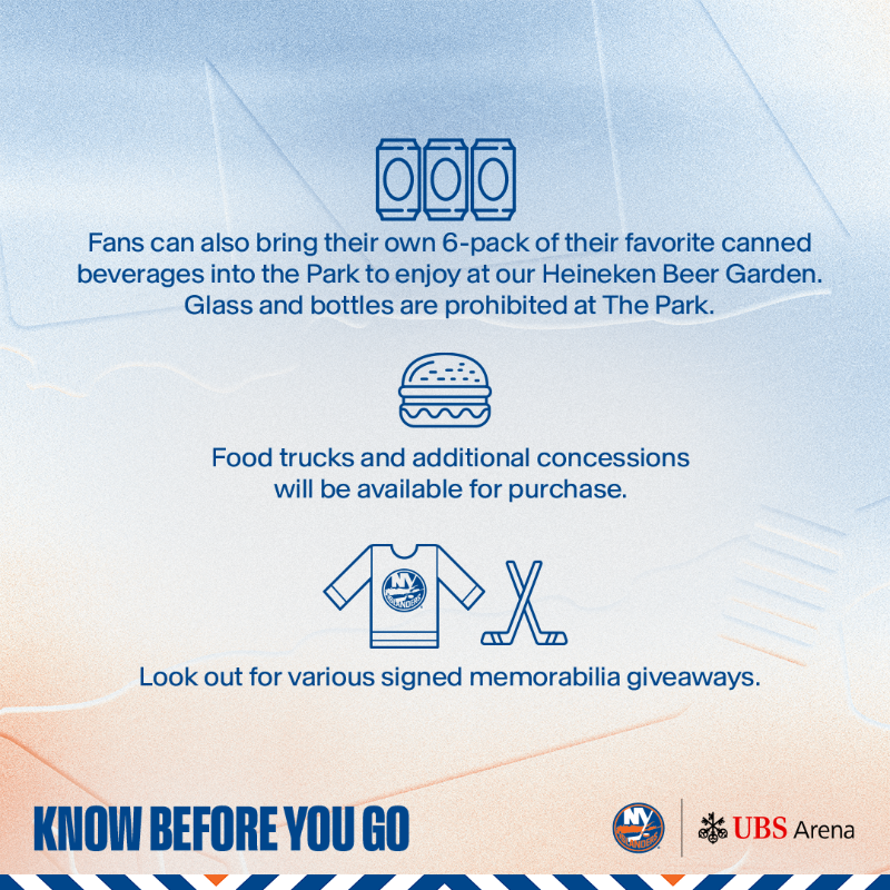 NYIslanders's tweet photo. Everything you need to know ahead of tonight's watch party at The Park.