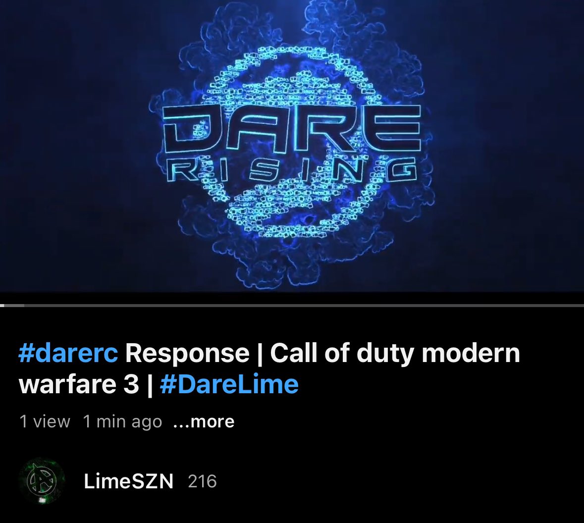 #DareRC Response is up good luck to everyone and thank you for allowing me to participate in this Had a lot of fun 
@DareRising #DareLime 

youtu.be/vTSQ7230oos?si…