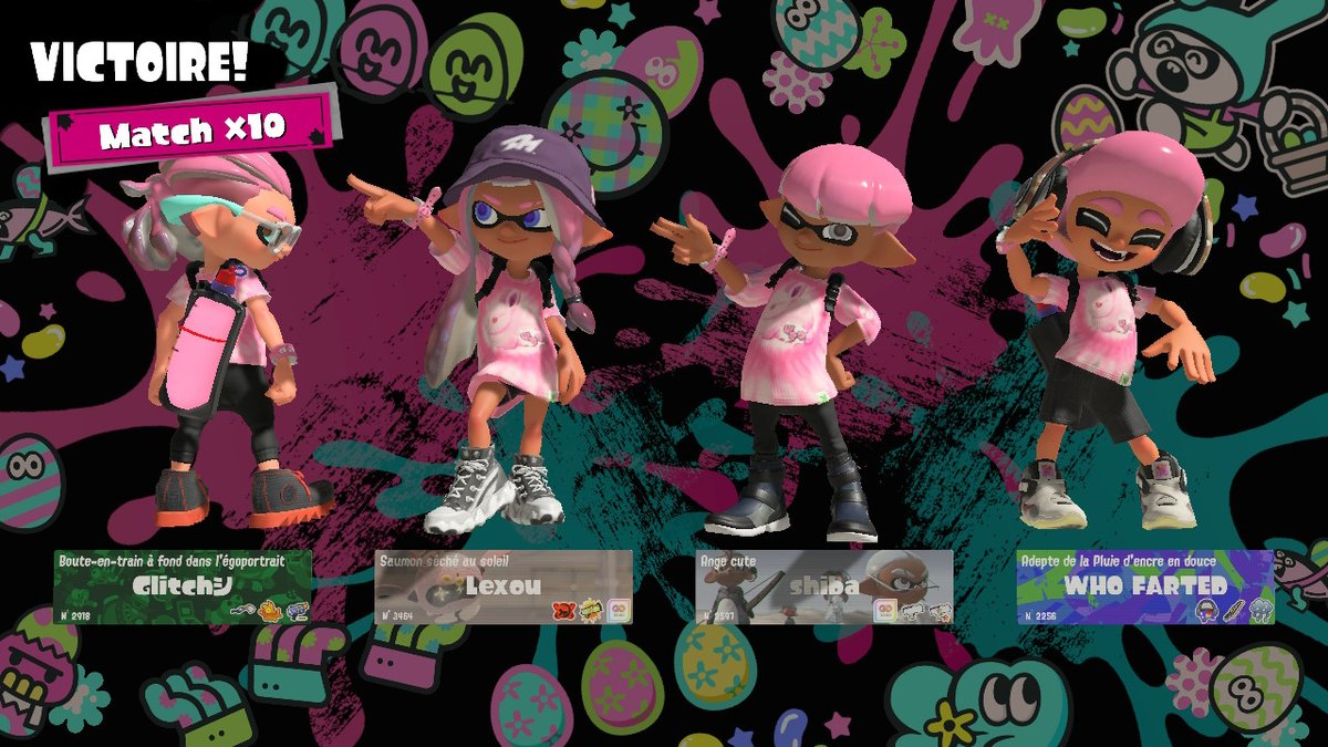 Lexoutheinklin2's tweet photo. 10x wins!
#Splatoon3 #NintendoSwitch https://t.co/pBsZDzelXq