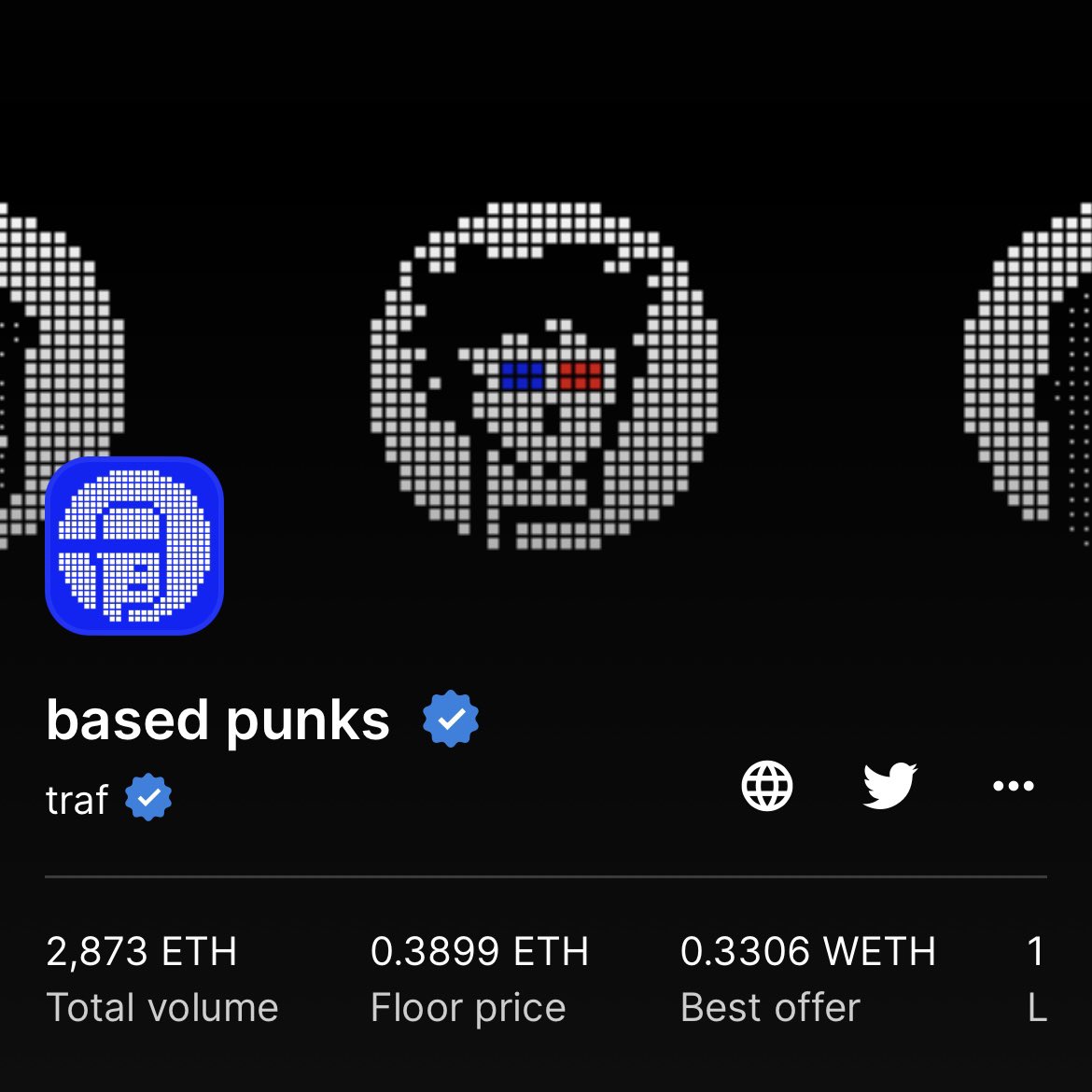 jsgraff's tweet photo. all you people into based punks.
Nows a good time to check out the original on @baseβ¦
Based Onchain Punks
Very desirable entry point now.
They are fully stored onchain care of @apex_ether
#basedpunks #basedonchainpunks
opensea:
https://t.co/9Z5fog876E https://t.co/ESWWP8YsC7