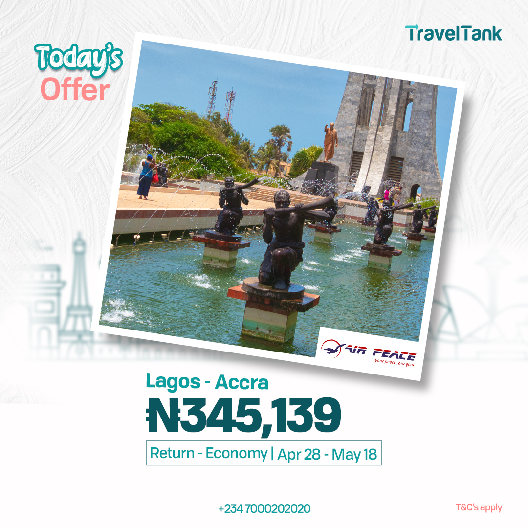 Jump on this deal fast! Visit traveltank.com to secure a booking 

For further info, contact 07000202020 or email flights@traveltank.com

#traveltank #affordableflights #booknow #todaysoffer