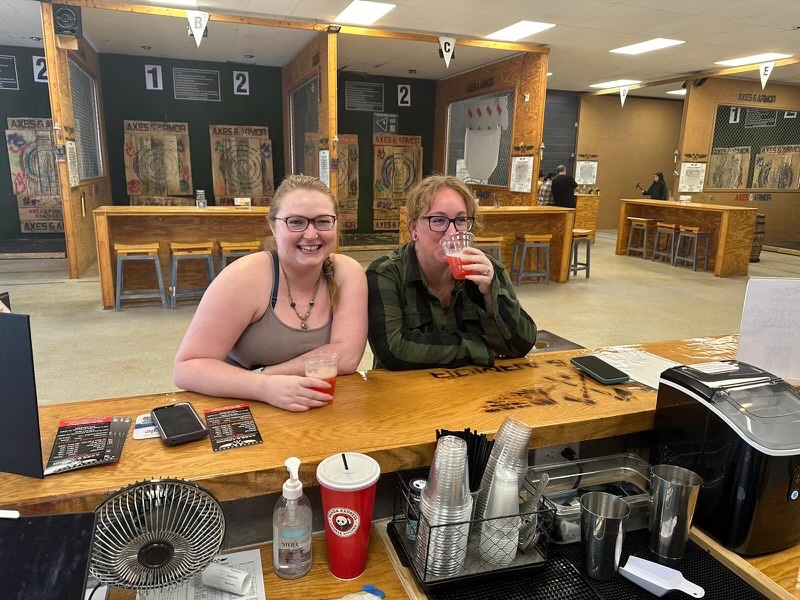 Just two gals enjoying a drink and some axe throwing. Tag your friends! 👥🪓

#axesandarmor #faync #fay #fayettevillenc #springlakenc #raefordnc #ftbragg #fortbragg #ftliberty #fortliberty #axethrowing #pool #poolleague #ladiesnight #kidsnight #axe