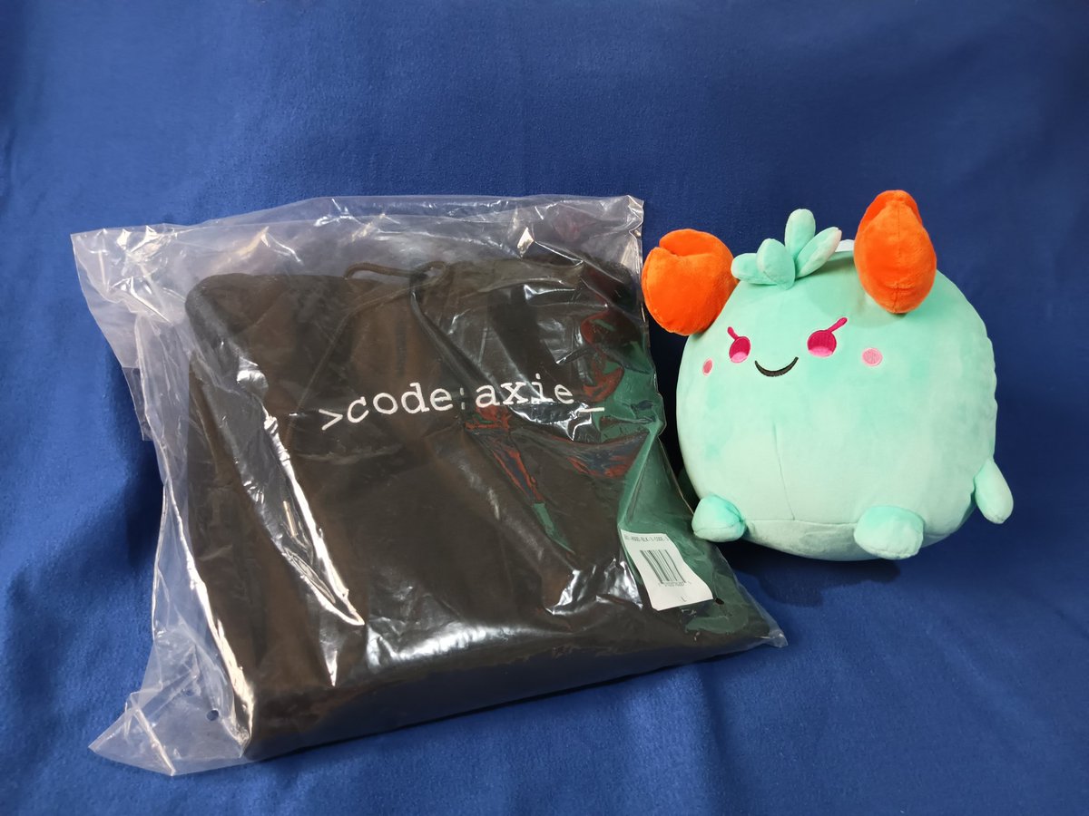 Peanathhhh's tweet photo. FINALLY!! 

But where's my code:axie T-shirt? 🥹

#AxieMerch
@AxieInfinity 
@AxieSupport https://t.co/faFECg1D5w
