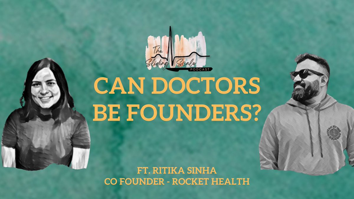 slidingscalepod's tweet photo. Had a fantastic conversation with @docritsin, co founder of @rockethealthIN about entrepreneurship in the field of medicine. 

The spirit, the passion and the resilience that embodies both medicine and the start up mentality— it’s all here. ⤵️ https://t.co/mNQzbxMZ0c