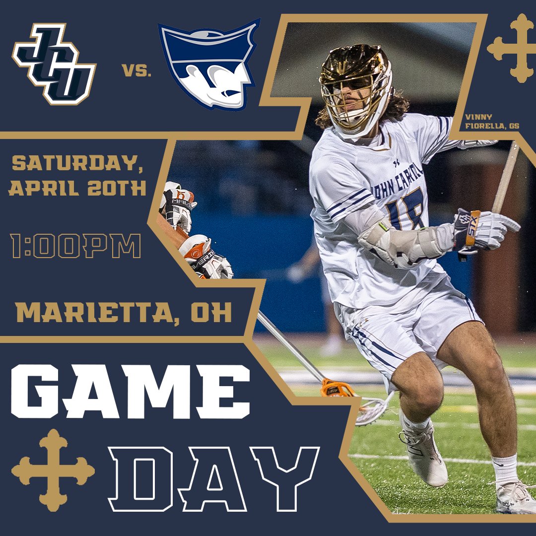 Road OAC Showdown!

<a href="/JCUmlax/">JCU Men's Lacrosse</a> heads to Marietta for the penultimate conference game of the regular season 🥍

📊 pioneers.marietta.edu/sidearmstats/m…
📺 boxcast.tv/view/mens-lacr….
🎫 pioneers.marietta.edu/sports/2020/10…