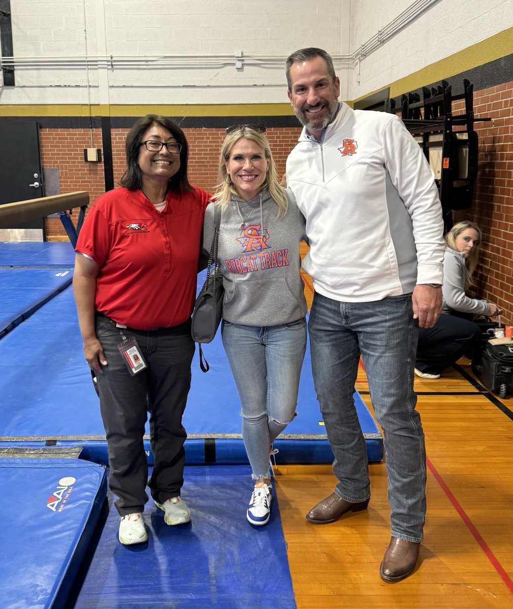 I am super proud of these Cooper Cougar Alumni!! It was greAT  getting to visit with Michelle and Mark Smith, who is the Coordinator and Head football Coach at San Angelo Central!