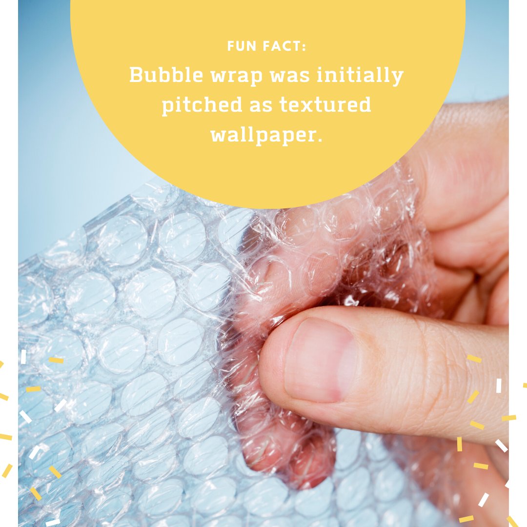 Fun fact: bubble wrap was initially pitched as textured wallpaper. 😮

Looking for a way to make your walls pop? 👀

#bubblewrap #wallart #wallhanging #walldecor #interiordesign #interiordecorating