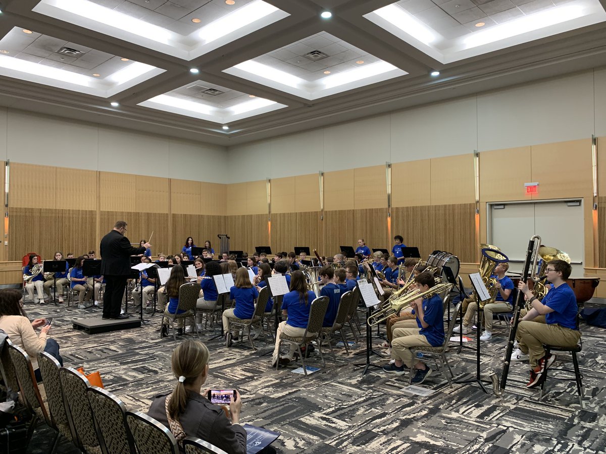 HUGE day for @CCMSBand_Orch Falcon Ensemble as they performed @PMEAstate conference! Incredible honor and well deserved! Big statement about what’s happening in band @CLSD_Schools! #FalconPride #excellence #aced #thiswasabigdeal