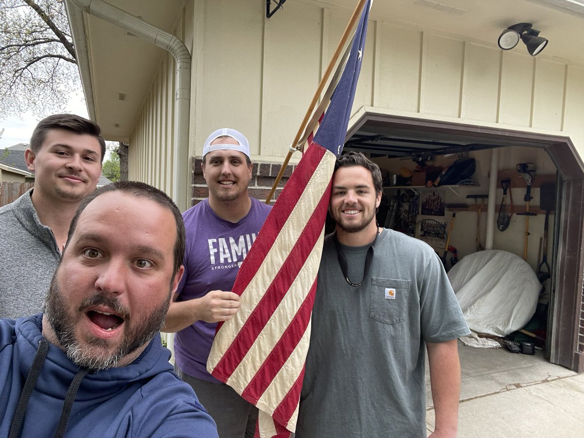 ChipdudeM's tweet photo. So dam proud of these men of what they are doing off the field in their lives…

Thanks for swinging by and saying “hi” to a “crazy guy in a garage.”

Jake being the scholar that he is gave me some research 🫡 👨‍🎓. @Long__Logan @JakeHuggins5 @SamShields75 https://t.co/DlbQY4oQbQ