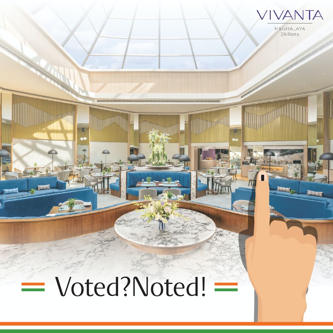 Flaunt your “I voted” mark and enjoy 15% savings on delightful dining at Mynt and Wink. For reservations, call: +91 (364) 223 4000 or email: Bookvivanta.shillong@tajhotels.com #VivantaMeghalayaShillong #Meghalaya #Shillong #NorthEastIndia #DiscoverMeghalaya #YourVoteMatters