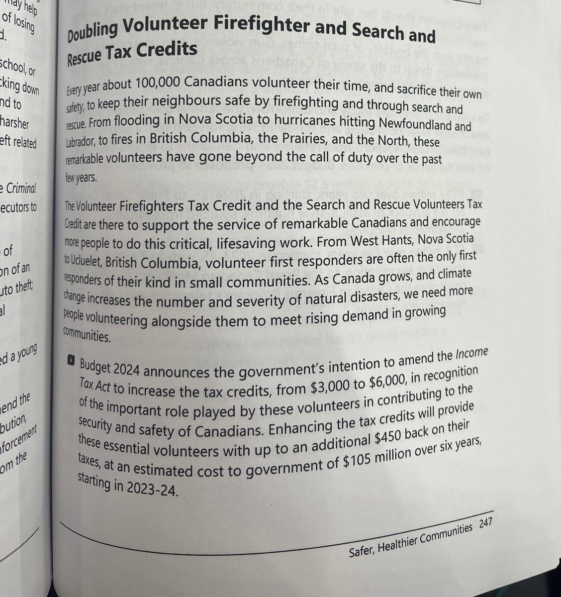 Great to see the shout-out to the outstanding volunteers of Ucluelet Fire Rescue in the federal budget this week. The UFR was established in 1949 and its 19 dedicated members currently respond to an average of 150 calls each year. 1/3