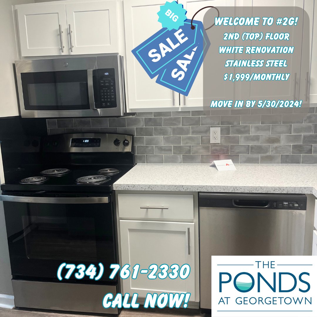 Need a newly renovated unit close to #downtown #AnnArbor? What about one that's pet friendly, with in-unit washer/dryers and a 24 hour fitness center? With a pool and jacuzzi? With gas lit fireplaces and balconies with every unit? Call #ThePondsatGeorgetown today!