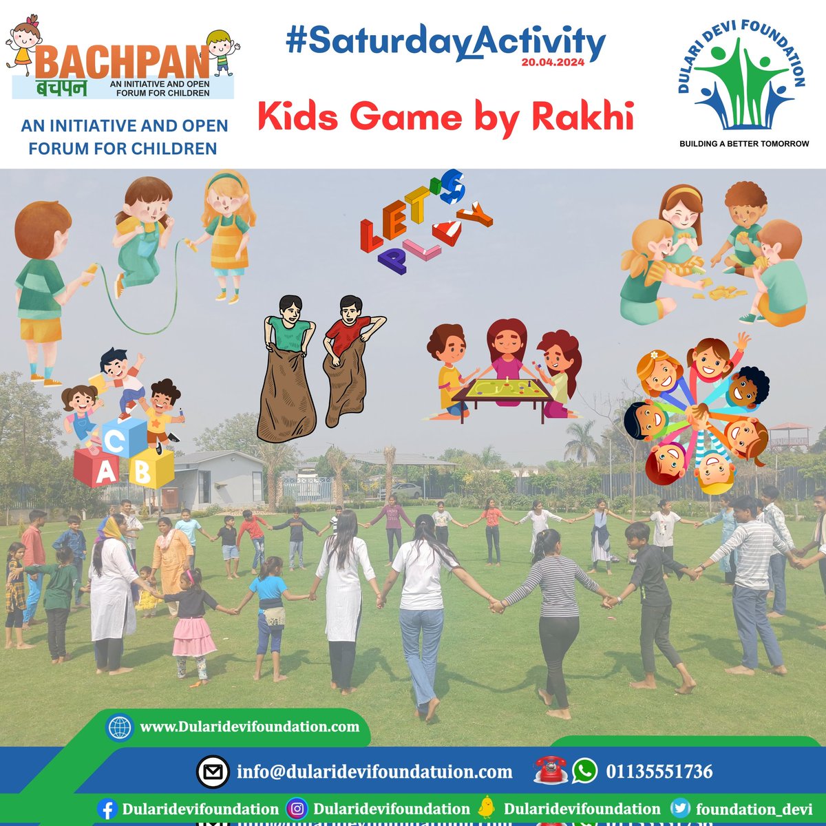 foundation_devi's tweet photo. @foundation_devi
#Saturday_Activity
#बचपन 

ज्ञानशाला की छात्रा राखी द्वारा ज्ञानशाला के सभी छोटे बच्चों को गेम खिलाया जाएगा।
"बच्चों को खेलने के द्वारा सीखने और विकास का मौका मिलता है।" https://t.co/6DZPV6W95K